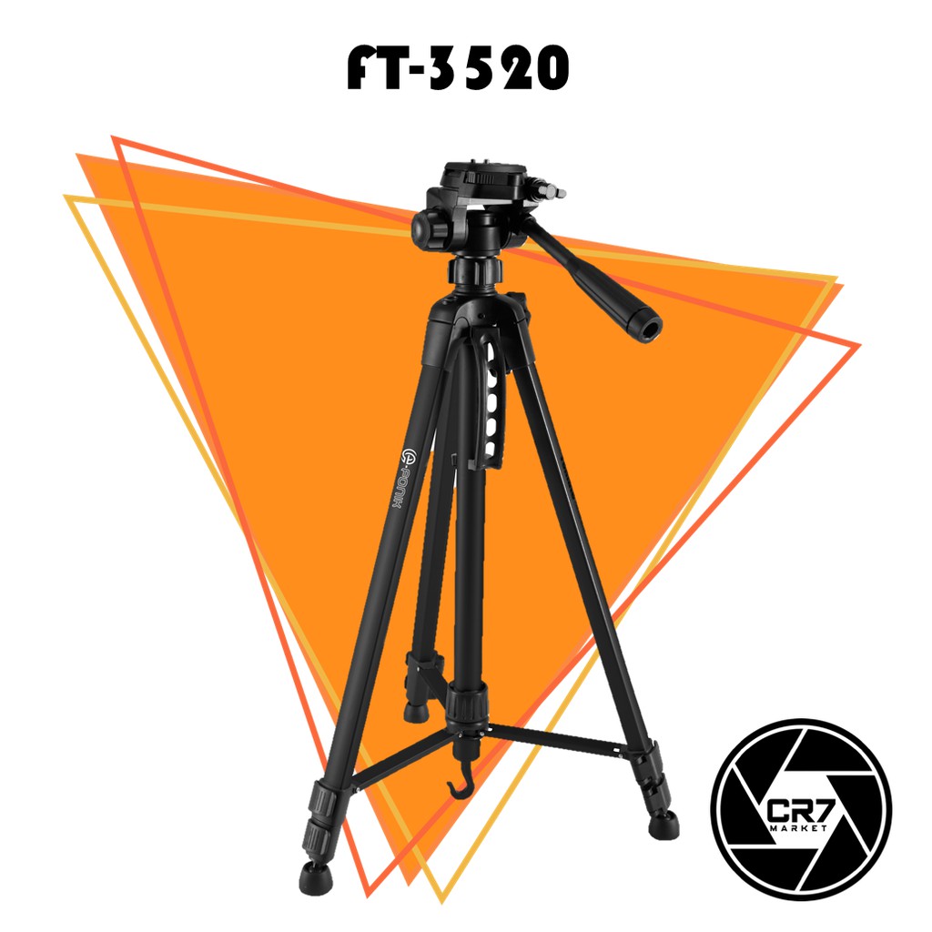 Tripod FT-3520 Hitam Metalik /Tripod E-Fonik FT3520