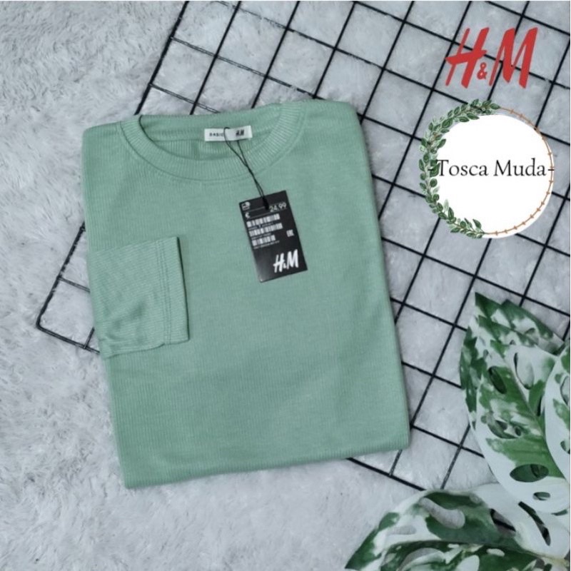 KAOS LENGAN PANJANG WANITA HnM/BAJU KAOS WANITA HNM BISA BUAT HIJAB/KAOS HnM LENGAN PANJANG POLOS WA