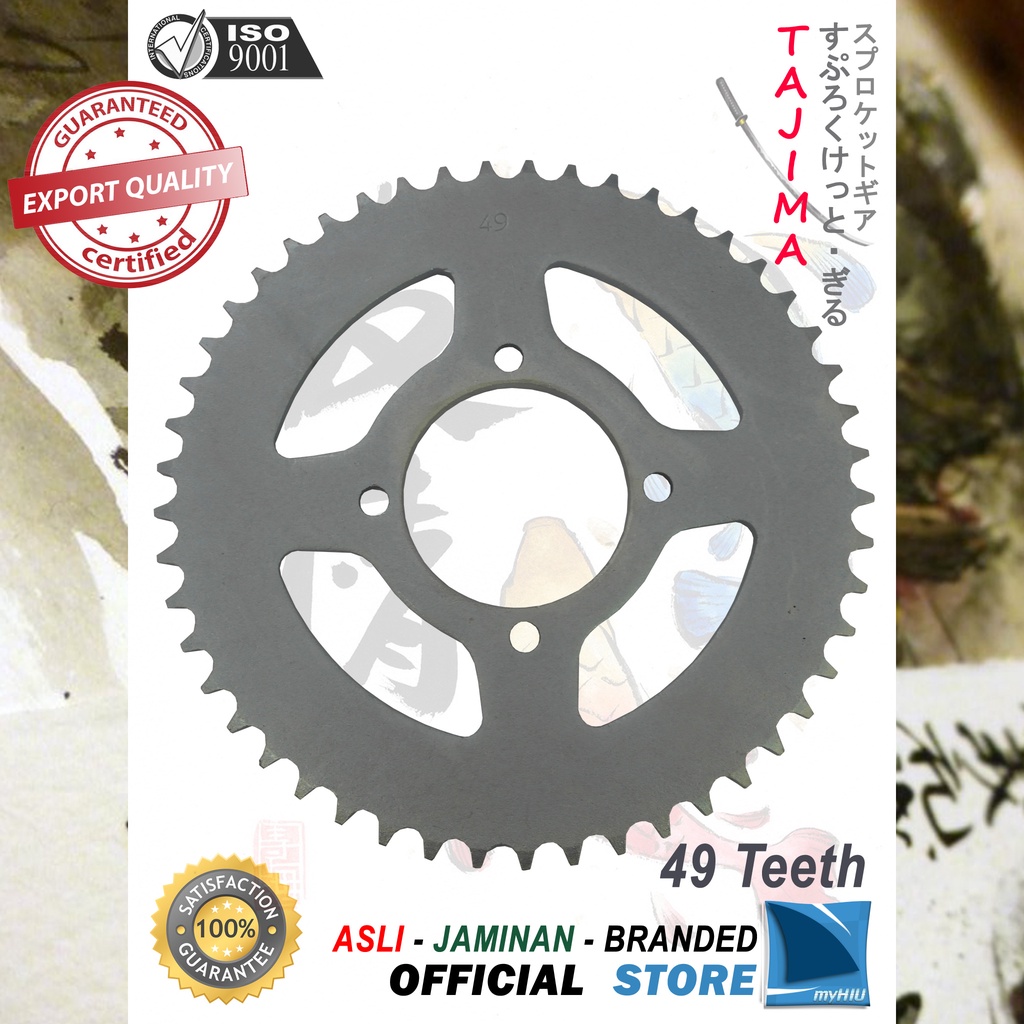 Gigi Tarik 40T ~ 53T YAMAHA Jupiter MX / New / 135cc Gir Belakang - Rear Sprocket Gear TAJIMA-428-49T