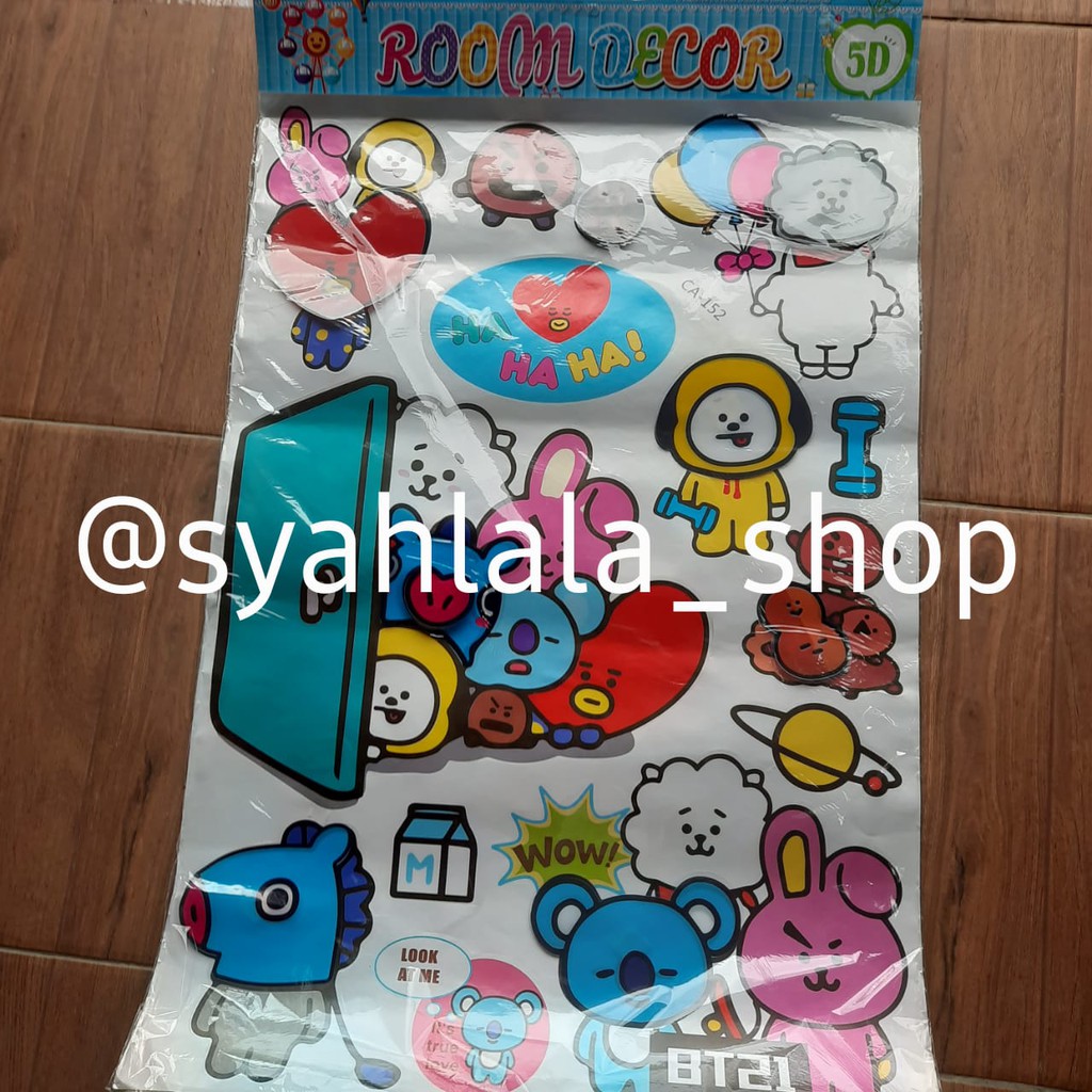 WALL STICKER BT21 STIKER DINDING BT21 BTS