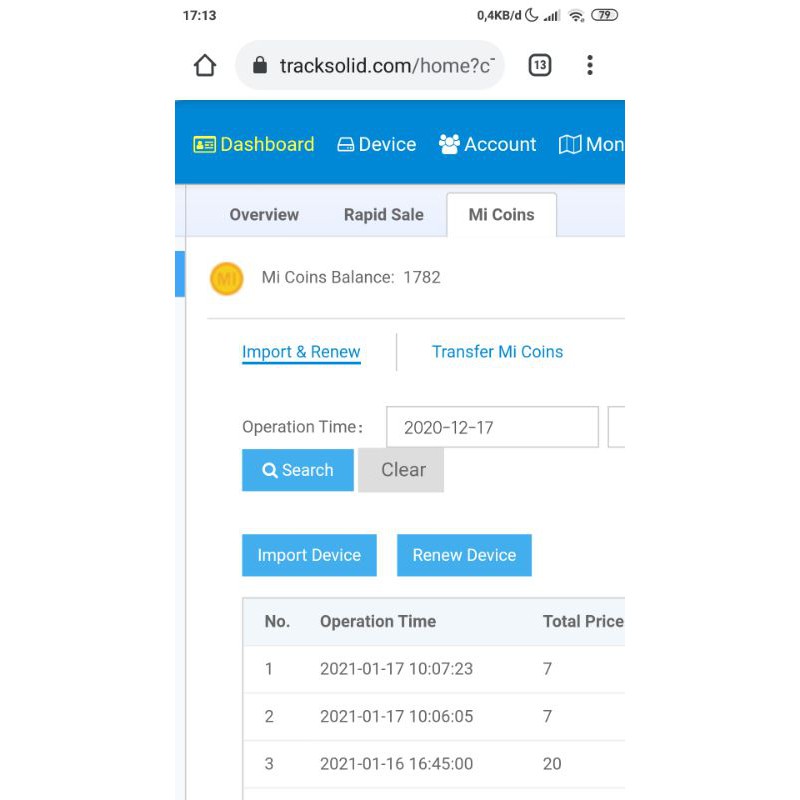 sofware mi coin tracksolid 20 coin