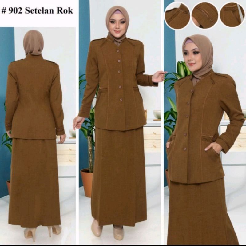 Baju Dinas Wanita Pemda Aceh Blazer PNS ASN Keki Seragam Pemda Khaki Wanita Baju  Dinas guru