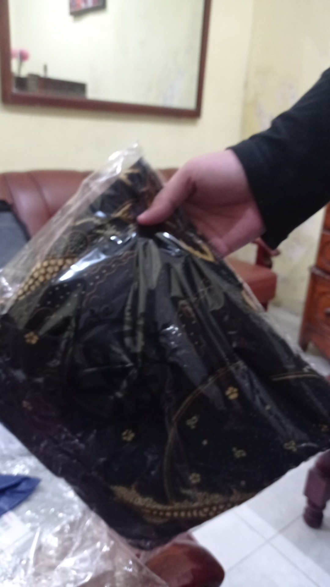 Ready 7xl Xxxxl Batik Bigsize Xxxl Pria Naga Hitam Lengan Panjang Pendek Full Furing Solo `