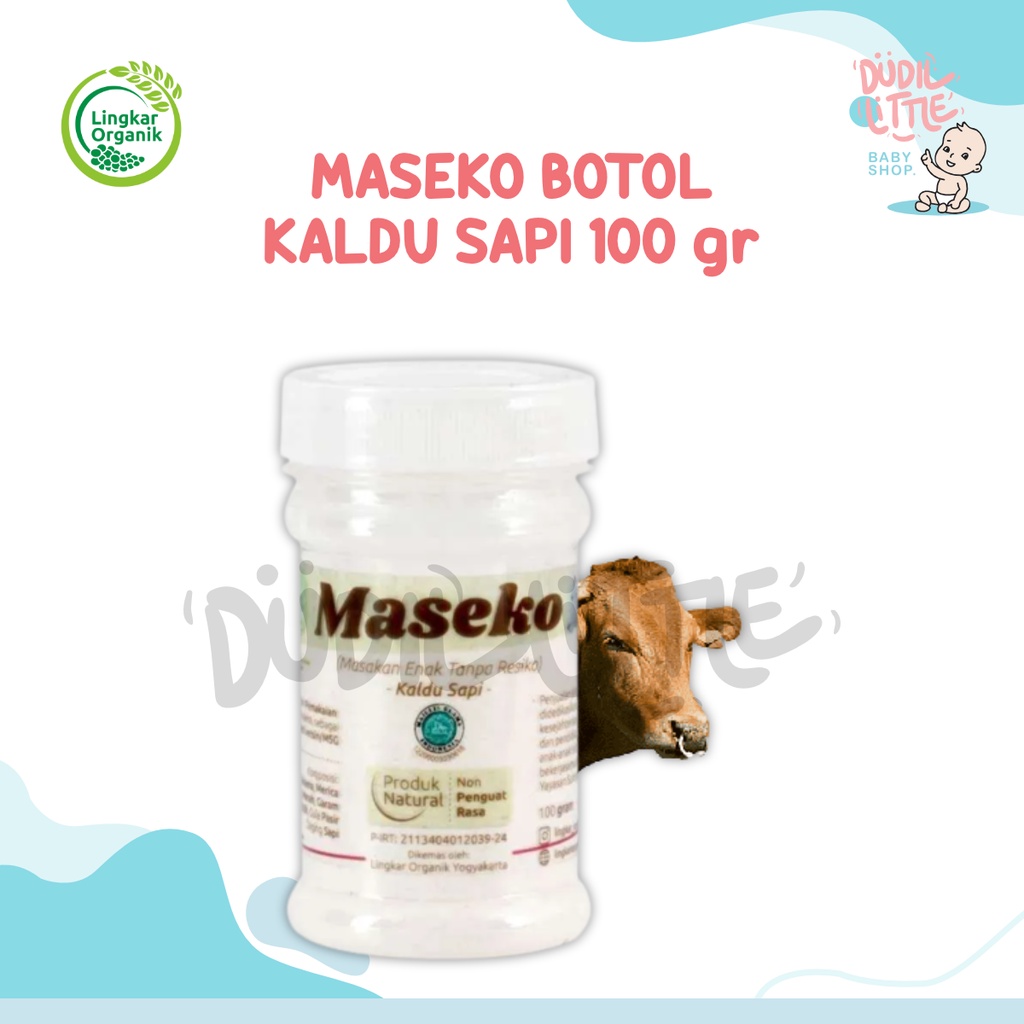 Maseko Kaldu Mpasi  Organik  Ayam, Sapi, Jamur Non MSG Botol Refill 100gr