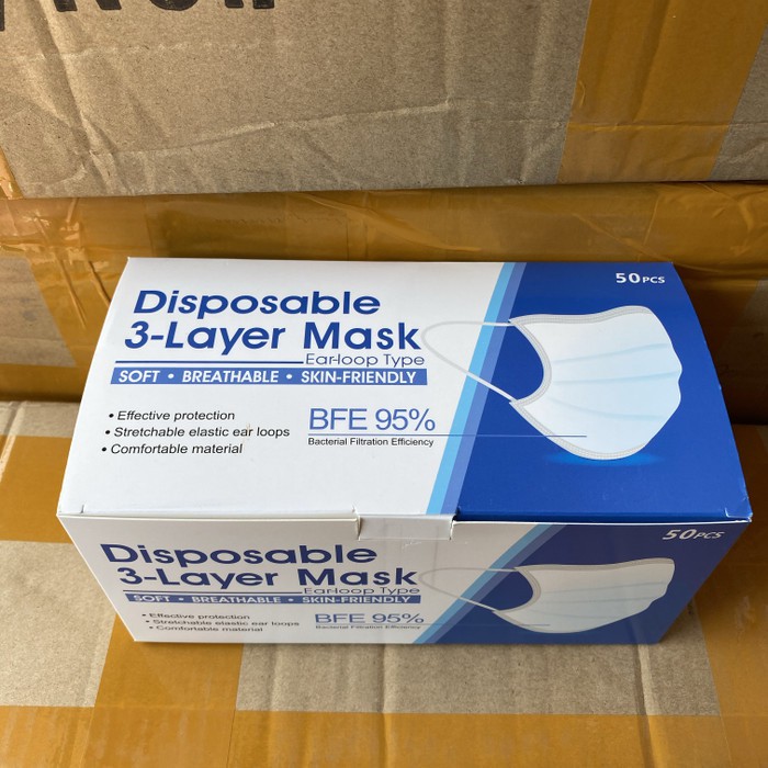 Dus masker 3ply / kotak packingan masker 3ply / packaging masker 3ply