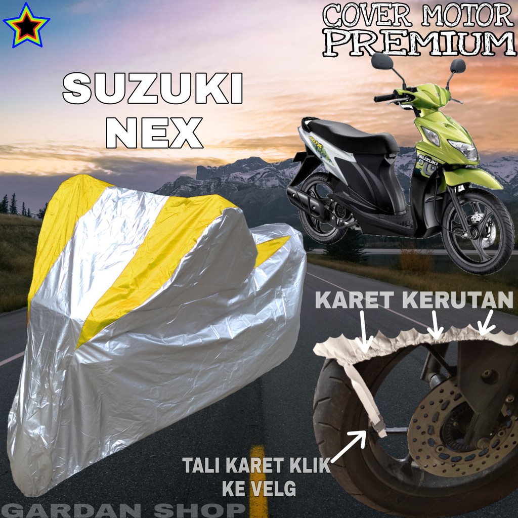 Sarung Motor SUZUKI NEX Silver KUNING Body Cover Suzuki PREMIUM