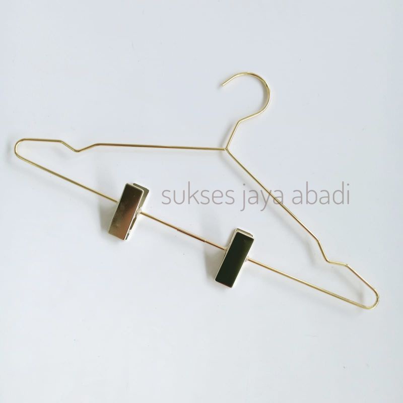 Hanger Gold Rosegold / Hanger Besi / Hanger Jepit / Hanger Baju / Hanger Setelan / Hanger Unik / Han