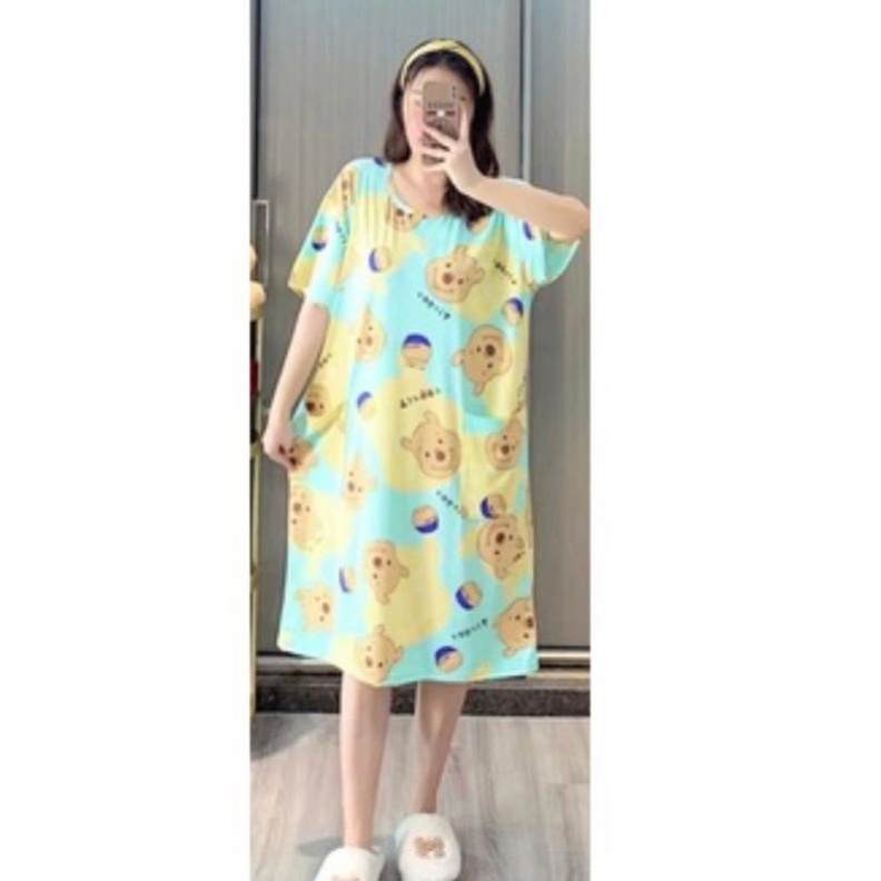 Daster import wanita jumbo murah daster wanita dewasa daster piyama motif spandek Korea