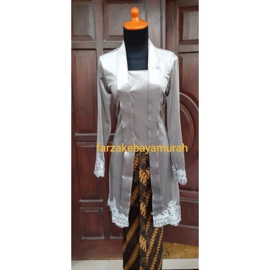 ORIGINAL!! Kebaya panjang selutut corneli (PO)-Silver