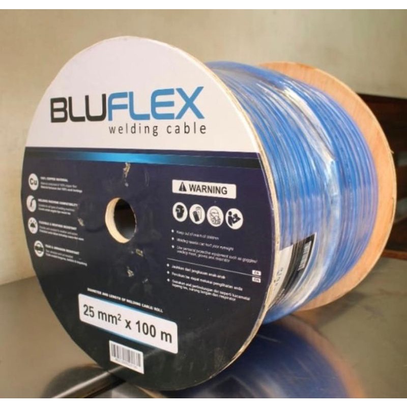 Kabel Las 50mm 100% Full Tembaga Asli - Welding Cable BLUFLEX