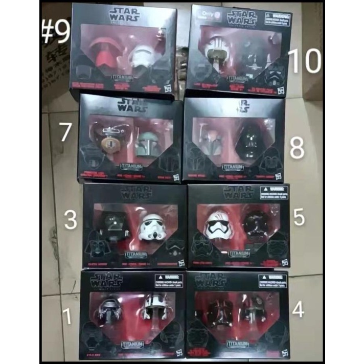 Hasbro Star Wars Black Series Titanium Helmet Figure - 2 Packs Set