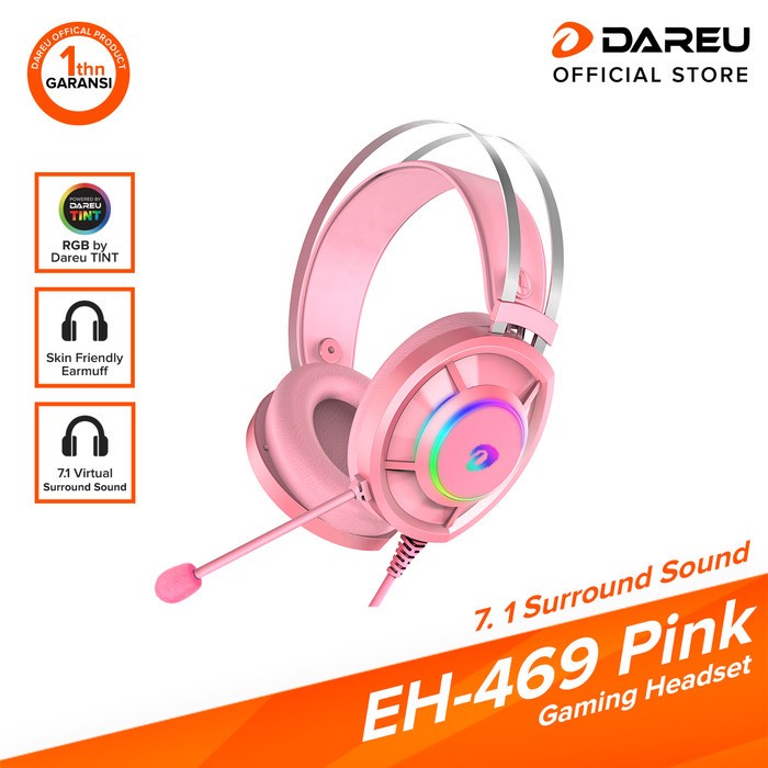 DAREU EH-469 Pink Edition Gaming Headset Kitty