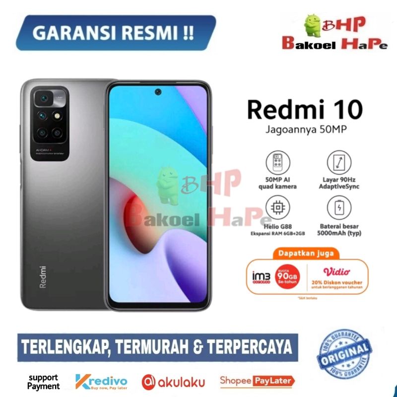 XIAOMI REDMI 10 RAM 6/128 GB GARANSI RESMI