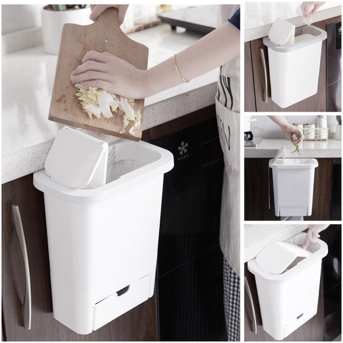 Tempat Sampah Rak Laci Plastik Besar Garbage Bin Tong Sampah - Putih Farfetch28