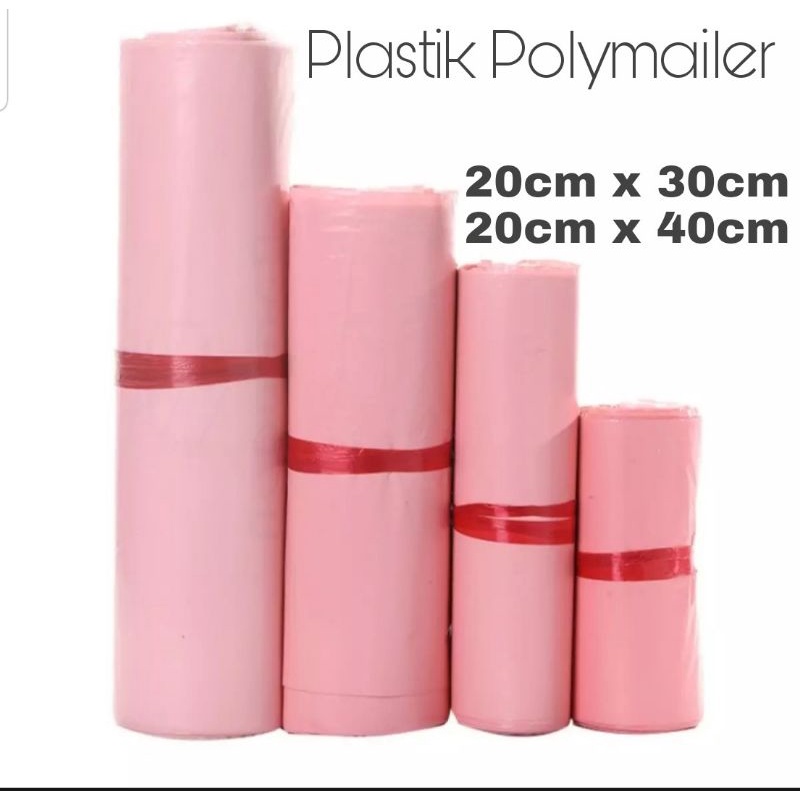 

Plastik Packing Polymailer Plastik Olshop Online Warna Pink isi 100 lembar