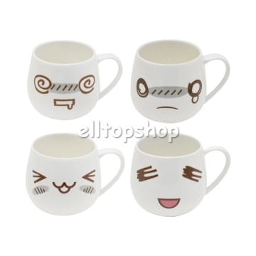 MUG EMOTICON 320 ML SET 4 PCS APPETITE
