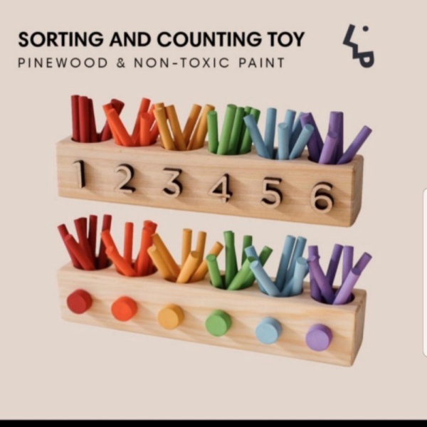 

Letter in Pine Boho Sorting Toy Montesstori Wooden Toy - Mainan Kayu Diskon