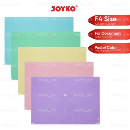 

MAP KANCING JOYKO DBG-108 PLASTIK DATA BAG PASTEL DOCUMENT BAG TEMPAT DOKUMEN ORGANIZER HOLDER MURAH