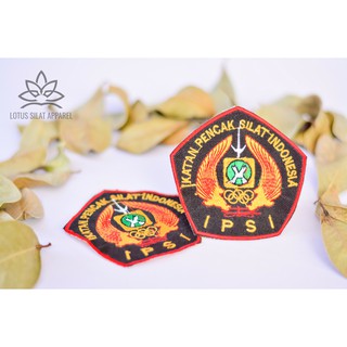 Bet Badge Dada Silat Logo IPSI Hitam Bordir Komputer | Premium Original Grade A Kualitas Terbaik Bahan Kain Berkualitas Terjamin Kostum Ilmu Bela Diri Pakaian Custom Perlengkapan Peralatan Kebutuhan Martial Arts Lotus Silat Jawa Timur