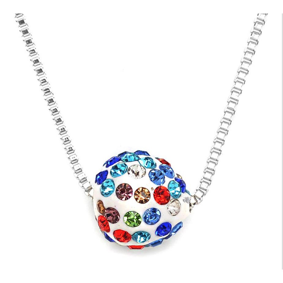 ☛TK☚ A011 Kalung Bulat Mutiara Necklace Fashion Korea Wanita Titanium Bola Diamond Crystal Jewelry