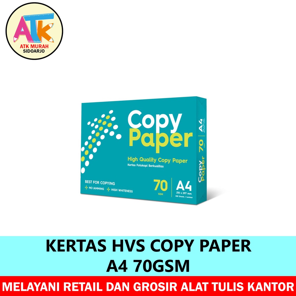 

Kertas HVS A4 70Gsm Copy Paper