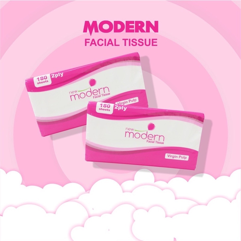 Tissue Modern 180 sheets 2ply - Modern facial tissue