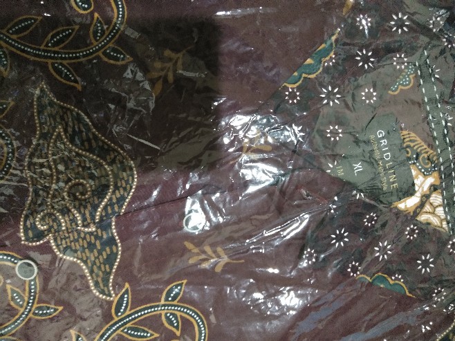 [gridline - S141 Green & Grey] Kemeja Batik Slimfit Pria Katun Lengan Pendek Match Keren Modern