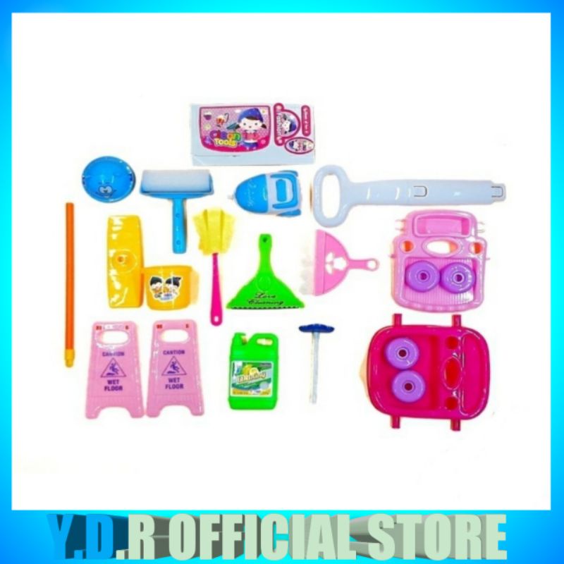 MAINAN ANAK CLEANING SET DUS MAINAN CLEANING CAR SAPU SAPUAN LITTLE HELPER 666-86 PROMO TERMURAH COD-7