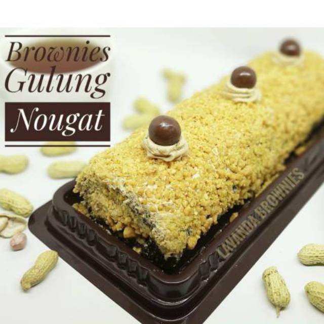 

brownies roll nougat brownies gulung