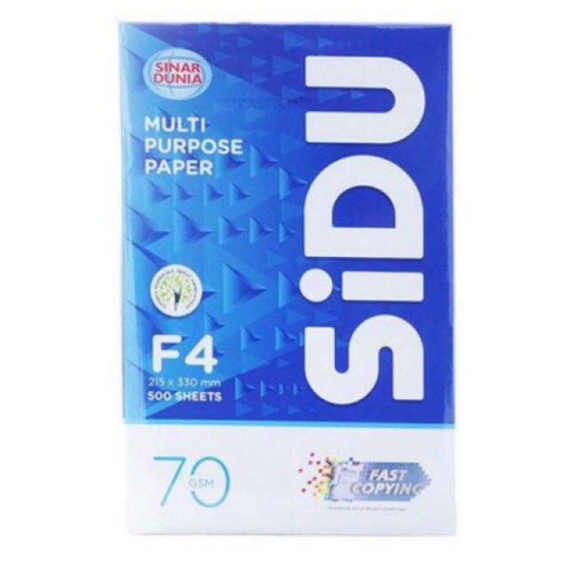 

[1 RIM 500 L] KERTAS F4 75 GRAM SINAR DUNIA BERKUALITAS , KERTAS HVS FOLIO SIDU , KERTAS FOLIO 75 GRAM , SINAR DUNIA , SIDU