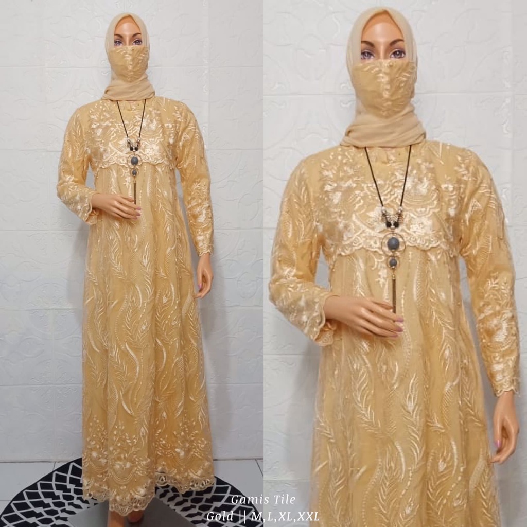 DRESS PESTA BROKAT TULLE SYAKILA RNF/ GAMIS PESTA BROKAT ORIGINAL/ DRESS REAL PIC TERBARU/ DRESS CAN