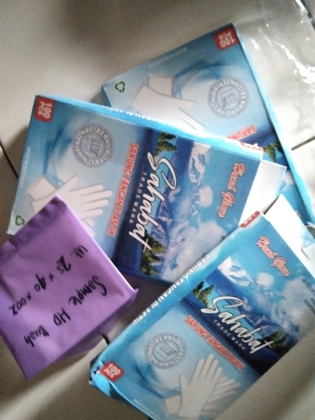 Termurah!!! Sarung Tangan Plastik Merksahabat 100pcs Allsize Steril Sekali Pakai Serbaguna Foodgrade