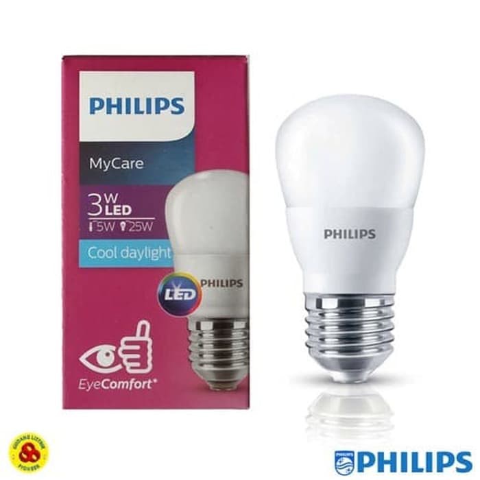 PHILIPS Lampu LED MyCare 3W Putih Bohlam LED Bulb My Care 3 W CDL