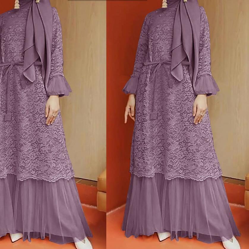 ➣ GAMIS MAXI AGNIA AGINA /GAMIS BRUKAT KOMBI TILE/GAMIS BRUKAT TIMBUL TERBARU SIZE S-M,L,XL,XXL ✲