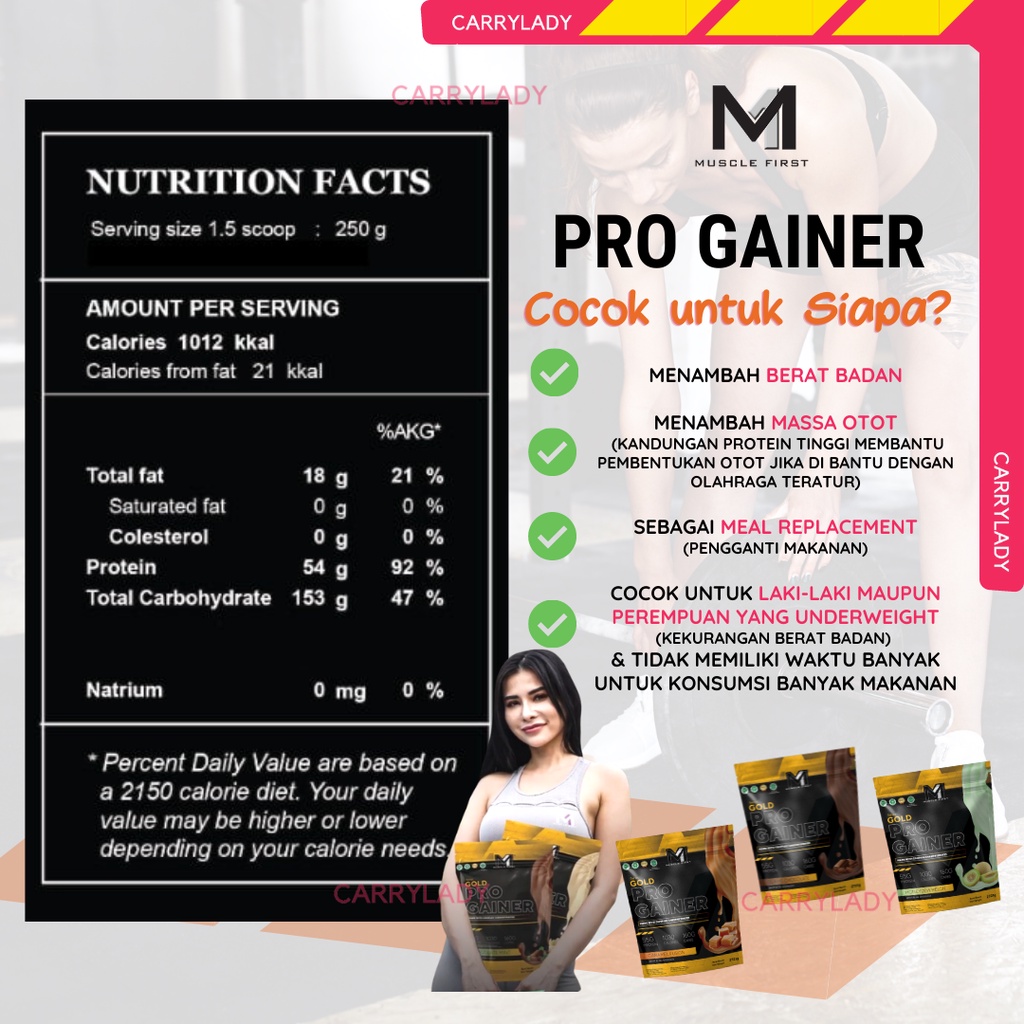 M1 MUSCLE FIRST PRO GOLD GAINER 6 LBS 2.7 KG WEIGHT GAINER PENGGEMUK 6LBS PROGAINER NAIK BERAT BADAN GEMUK SUSU PROTEIN MUSCLEFIRST