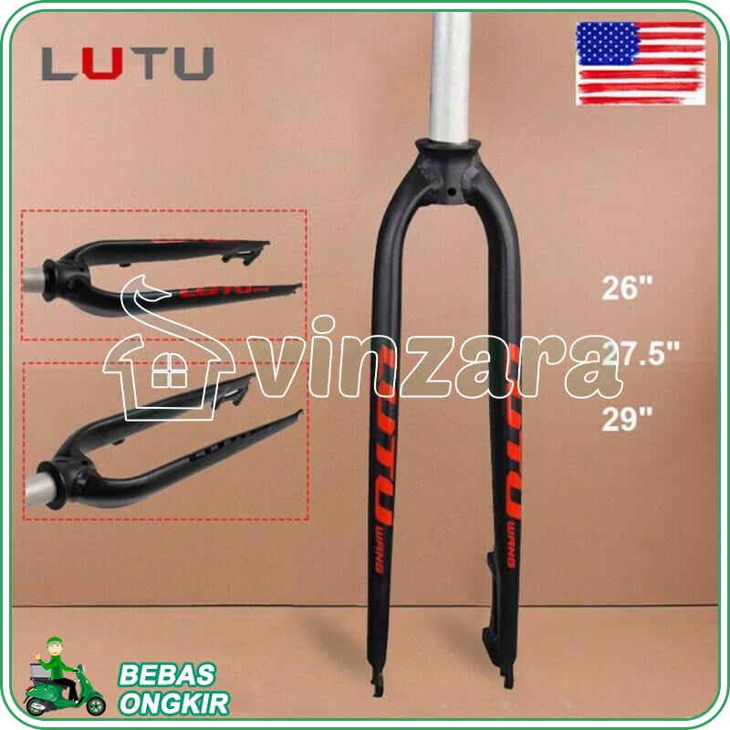 Fork ALLOY LUTU 26 27.5 29 700 C RIGID GARPU SEPEDA ALUMUNIUM BALAP ROAD BIKE HYBRID TOURING FIXIE X