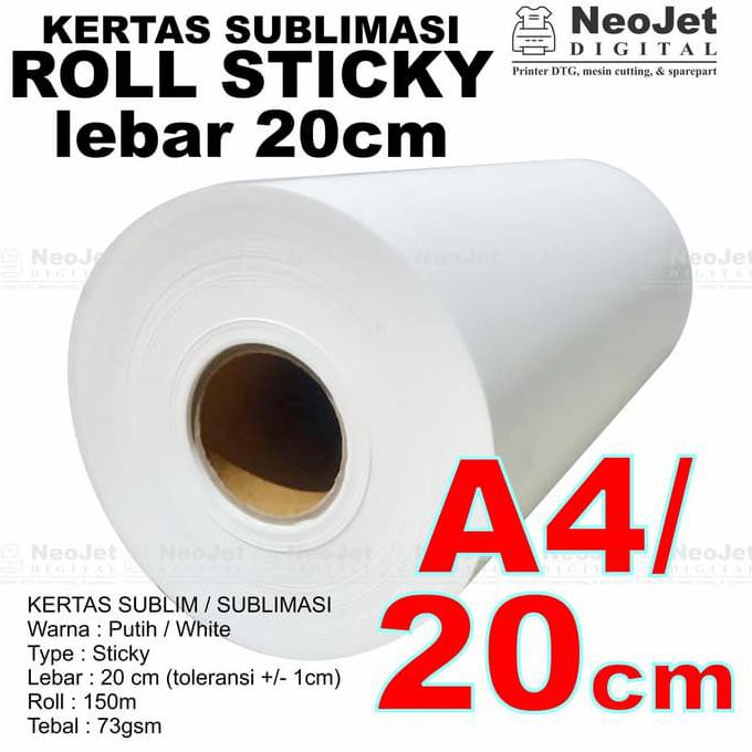 

Kertas Sublim Sublimasi Sublimation Transfer Paper Roll Lebar 20 Cm A4 Anijejestore