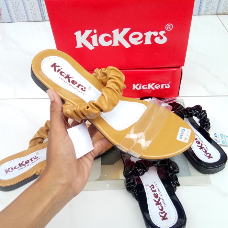 KICKERS SANDAL SLOP WANITA KERUT