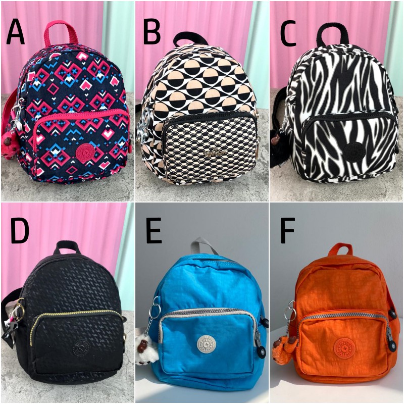 Tas Kipling Original Mini Small Backpack Hitam Biru Ransel Selempang Pundak 3 Fungsi Multifungsi