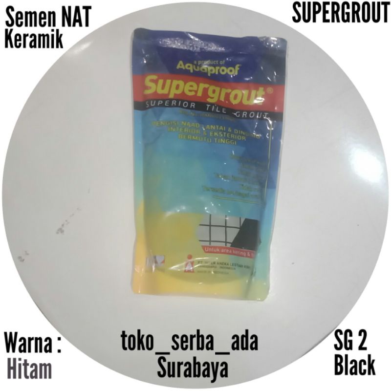 Semen Nat Keramik Supergrout SG 2 Black (K: 2.12.163) Hitam