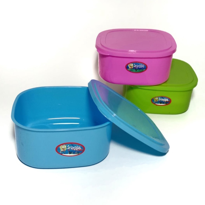 Lunch Box Toples Segi - Souvenir Ulang Tahun Anak / tempat kue / tempat nasi