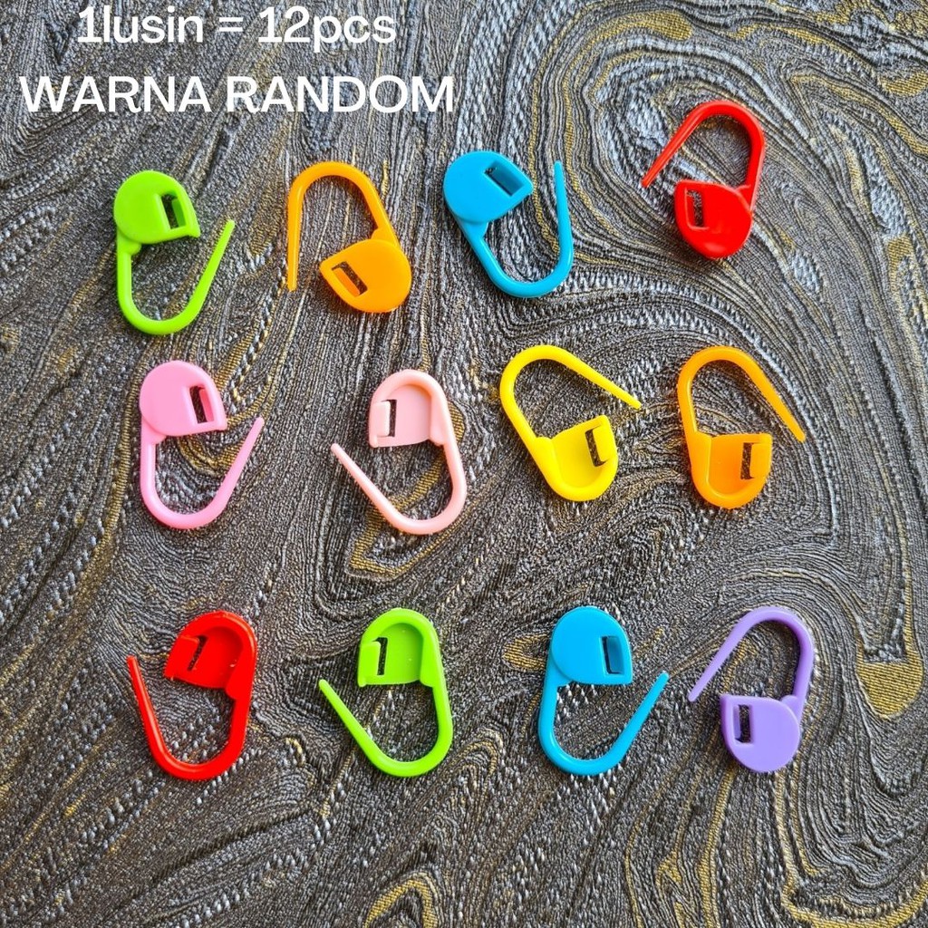 Peniti Warna Plastik Cantolan Kalung Masker Korea Gantungan Kokot Plastik Kait Clip Hijab