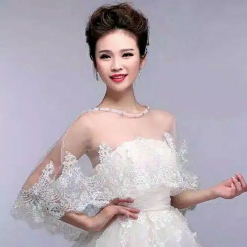 bolero brukat / cape brukat / cape pengantin