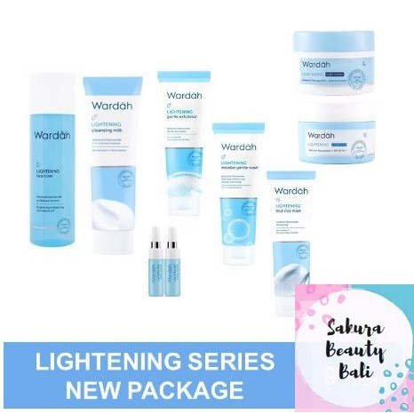 [BPOM] WARDAH Lightening Series Day Night Cream Face Serum Wash Foam Mask Scrub Toner Milk 100% Ori