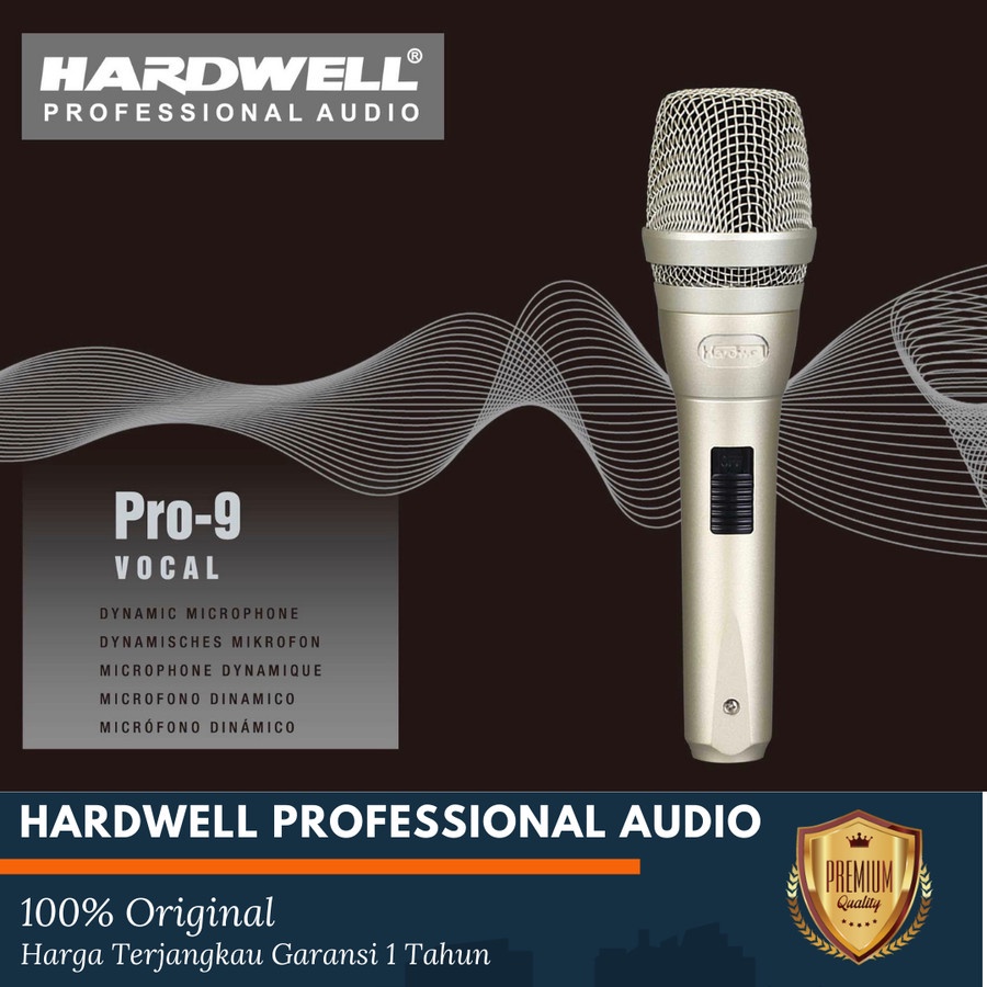 Microphone Kabel HARDWELL PRO 9 New Kualitas Mic Kabel Terbaik