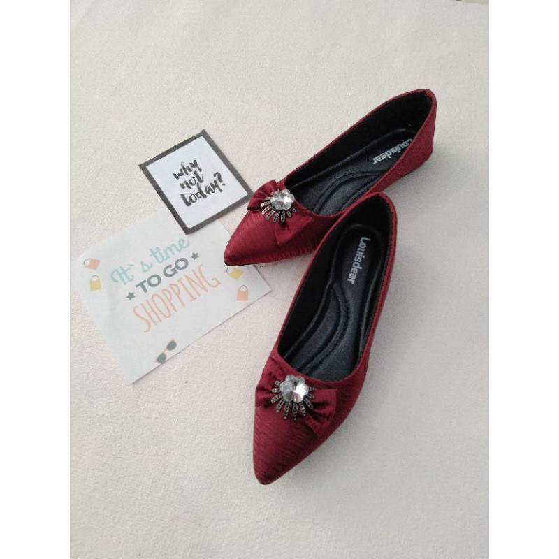 SALE... SALE... SALE... LOUISDEAR sepatu flat matahari bahan satin B2