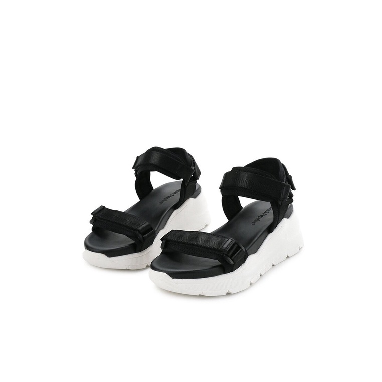 SANDAL WEDGES WANITA HUSH PUPPIES ORIGINAL SLINGBACK CASUAL BLACK HW63