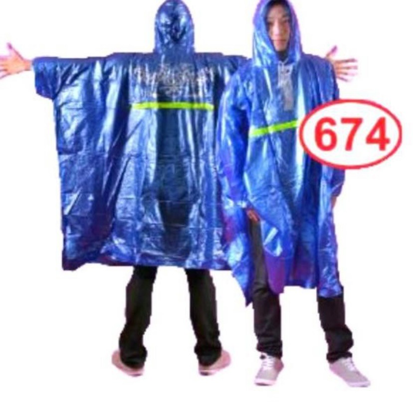 Jas Hujan Poncho Lengan Bluelight Model Kelelawar dengan Tangan