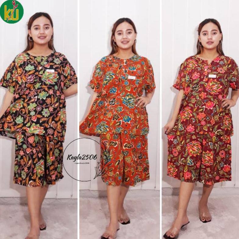 Setelan Kencana Ungu Kulot Batik Kencana Ungu