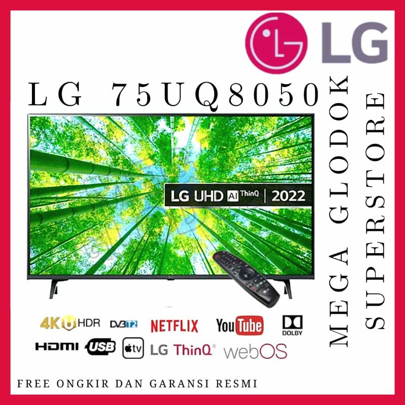 LG LED TV 75UQ8050 UHD 4K SMART WEB OS 75 INC 75UQ8050PSB
